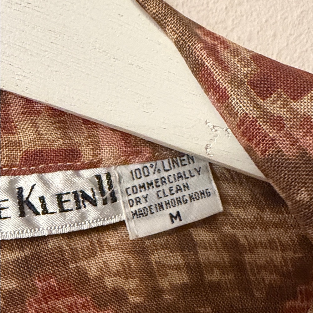Anne Klein Brown and Rust Patterned Button-Up Blo… - image 7